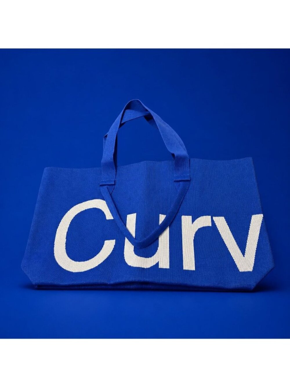 NWT- Curves Knit Tote (Sapphire) With Alphabet Beads